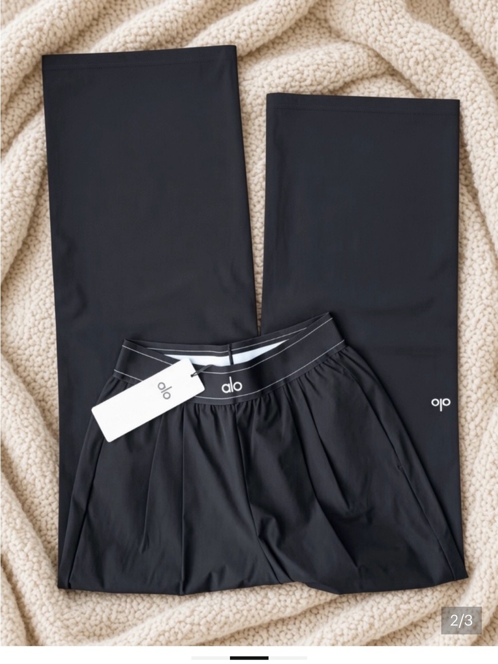 NWT Alo Black Suit up Trousers -Regular length